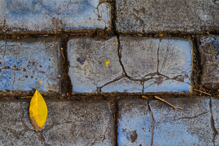 Picture of the blue cobblestones in old san juan Puerto Rico