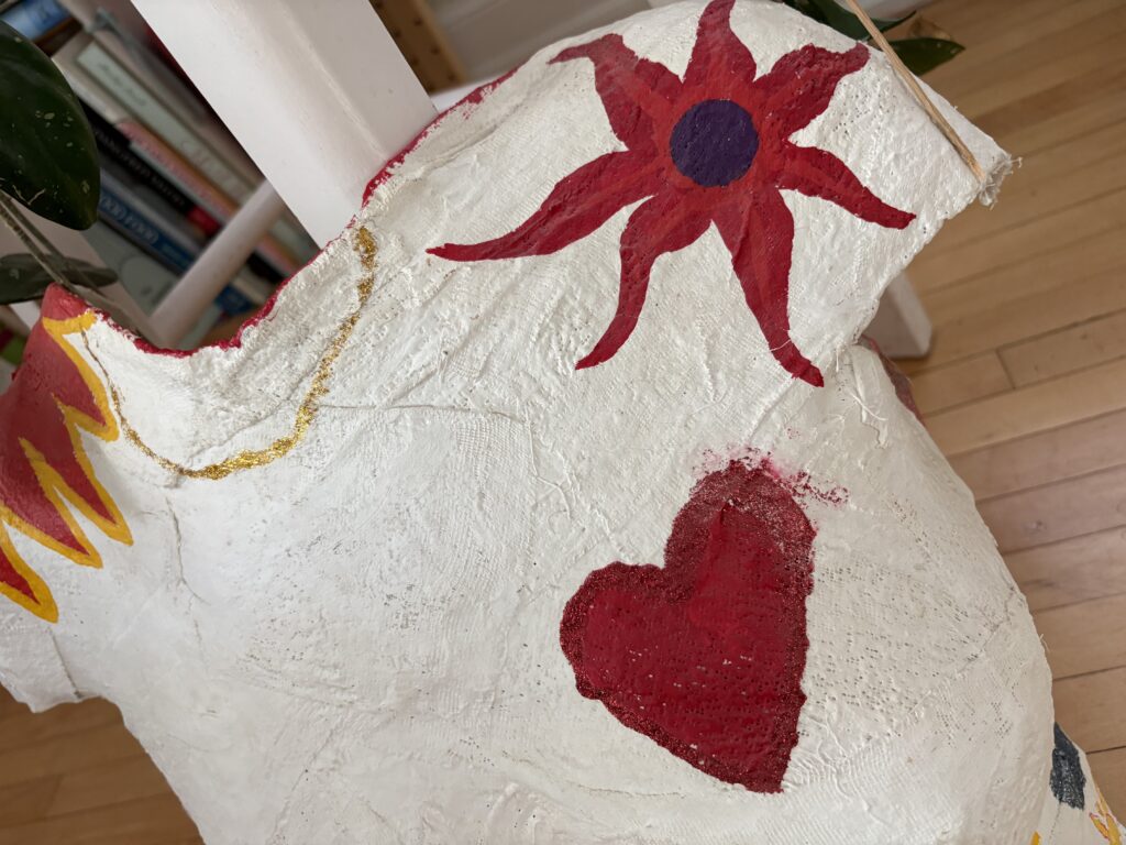plaster cast of chest